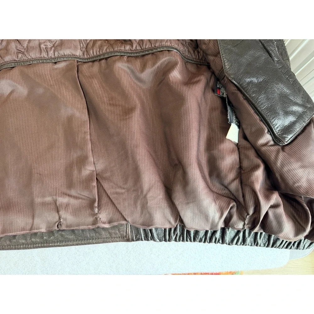 vintage Wilsons Leather Thinsulate Brown Bomber Jacket Men's Size X Large lined